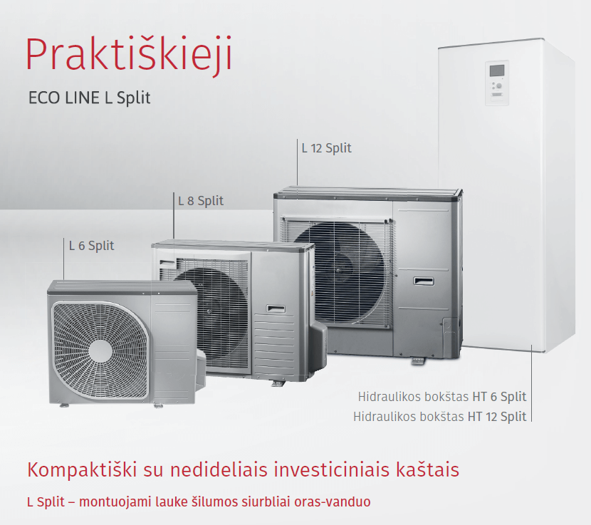 Šilumos siurblys Alpha innotec Eco line  L12 Split -HT 12 / 9-12kW  nuotrauka